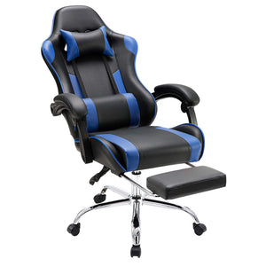 CONCETTA Gaming Chair Ergonomic Office Chair With Foot Rest, Big And Tall Executive Desk Chair With Lumbar Support, Padded Arms, Computer Chair For Home Office, Bedroom