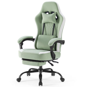 gaming chair, office chair with high backrest and computer chair, is an ergonomic adjustable rotating office chair. Available in black, white, khaki, pink and blue.