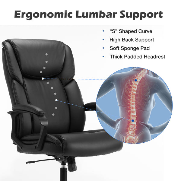 CONCETTA Executive Home Office Ergonomic Desk 360 Swivel Wheels