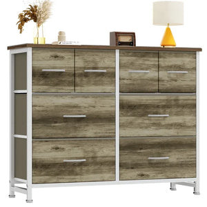 CONCETTA 8-Drawer Fabric Dresser, Wide Chest of Drawers, TV Stand for Bedroom, Living Room