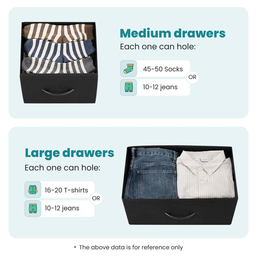 JOINSUN 7-Drawer Dresser, Fabric Storage Tower Organizer for Bedroom, Living Room