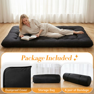 CONCETTA Memory Foam Futon Mattress, Twin Size, Foldable Tatami Floor Mattress with Storage Bag