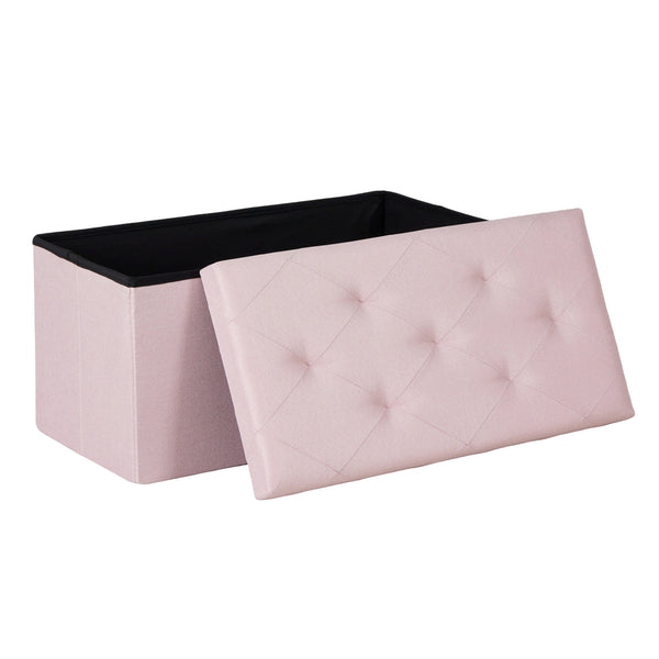 CONCETTA Folding Storage Ottoman Bench, 660lbs Weight Capacity, End‑of‑Bed Foot Rest Storage Chest for Living Room, Bedroom, Entryway