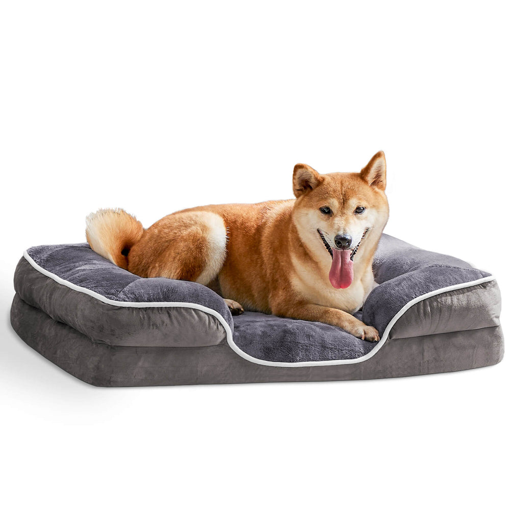 JOINSUN Orthopedic Dog Bed, Large Pet Sofa Bed with Egg Crate Foam Support, Machine Washable Cover, Breathable and Soft Puppy Bed for Large, Medium and Small Dogs