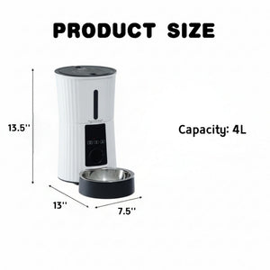 CONCETTA Automatic Pet Feeder - Programmable Timed Dry Food Dispenser, Smart Automatic Pet Feeder with APP Control, Voice Recorder & Portion Control,