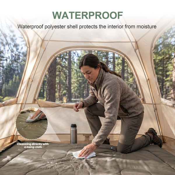 CONCETTA Lightweight Double Sleeping Bag for Adults in Cold & Warm Weaher, Waterproof & Machine Washable for Camping/Backpacking/Hiking