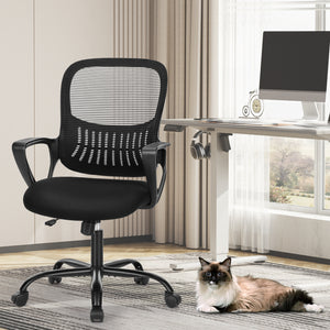 JOINSUN Ergonomic Office Home Desk Mesh Fixed Armrest