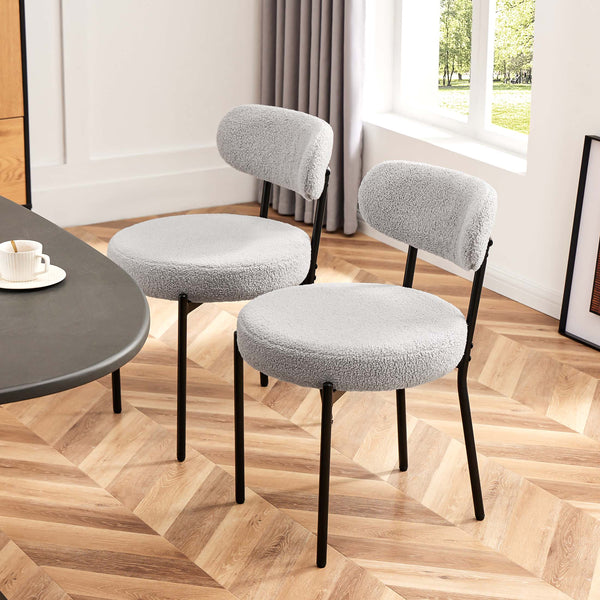 CONCETTA Dining Chair Set of 4 Modern Upholstered Fabric Chairs with Metal Legs for Kitchen Living Room Dining Room