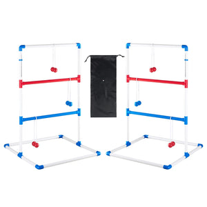 CONCETTA Ladder Toss Game for Indoor & Outdoor Play, 6 Soft Rubber Bolos, Tangle-Free Ropes & Carry Case