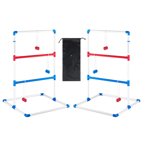 CONCETTA Ladder Toss Game for Indoor & Outdoor Play, 6 Soft Rubber Bolos, Tangle-Free Ropes & Carry Case