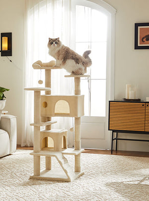 CONCETTA Cat Tree Tower, Multi-Level Cat Tree for Large Cats, Kitty, Pet House with 2 Condo, Scratching Post