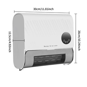 Electric Wall Heater 1500W with Thermostat and 12-Hour Timer, Ideal for Bedrooms