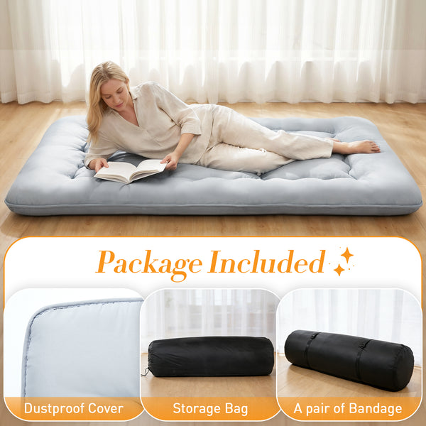CONCETTA Memory Foam Futon Mattress, Twin Size, Foldable Tatami Floor Mattress with Storage Bag
