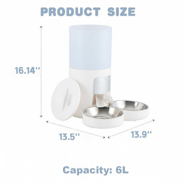 CONCETTA Automatic Pet Feeder - Programmable Timed Dry Food Dispenser, Smart Automatic Pet Feeder with APP Control, Voice Recorder & Portion Control,