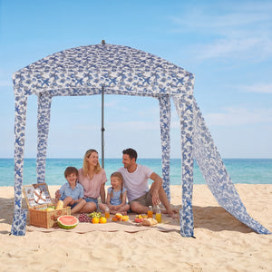 SHOUFTW Beach Cabana - 6 x 6 ft Cool Beach with Detachable Side Wall & Carry Bag, UPF 50+ for Beach, Camping, Park