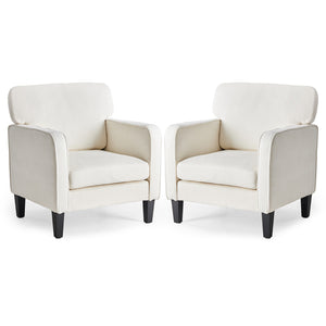 CONCETTA Fabric Accent Chair with Supportive Backrest and Armrest, Modern Comfy Chair for Living Room, Bedroom, or Office