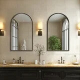CONCETTA Bathroom Mirror, Decor Arched Wall Mirror, Bedroom Vanity Mirror with Metal Frame