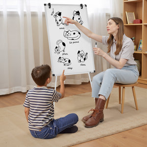 SHOUFTW Magnetic Whiteboard with Stand, Portable Dry Erase Board with Adjustable Tripod Easel for Office, Classroom, Home