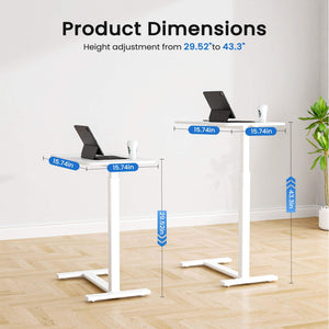 CONCETTA Adjustable bedside tables - on wheels, rolling laptop tables, mobile standing desks, hospital and home bed tables