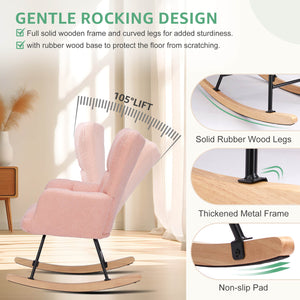 CONCETTA  Rocking Chair Nursery, with High Backrest, Reading Chair Modern Rocking Accent Chairs Glider Recliner for Living Room, Nursery, Bedroom