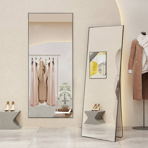 CONCETTA 71"x30" Arched Full Body Mirror Floor Mirror Standing Hanging or Leaning Wall with Stand Aluminum Alloy Thin Frame