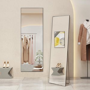 CONCETTA 71"x30" Arched Full Body Mirror Floor Mirror Standing Hanging or Leaning Wall with Stand Aluminum Alloy Thin Frame