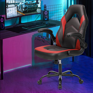 CONCETTA Ergonomic Leather Gaming Chair-Office Desk PU Leather Chair -up Armrests, Swivel Task Chair Adjustable Height for Adults Teens Kids