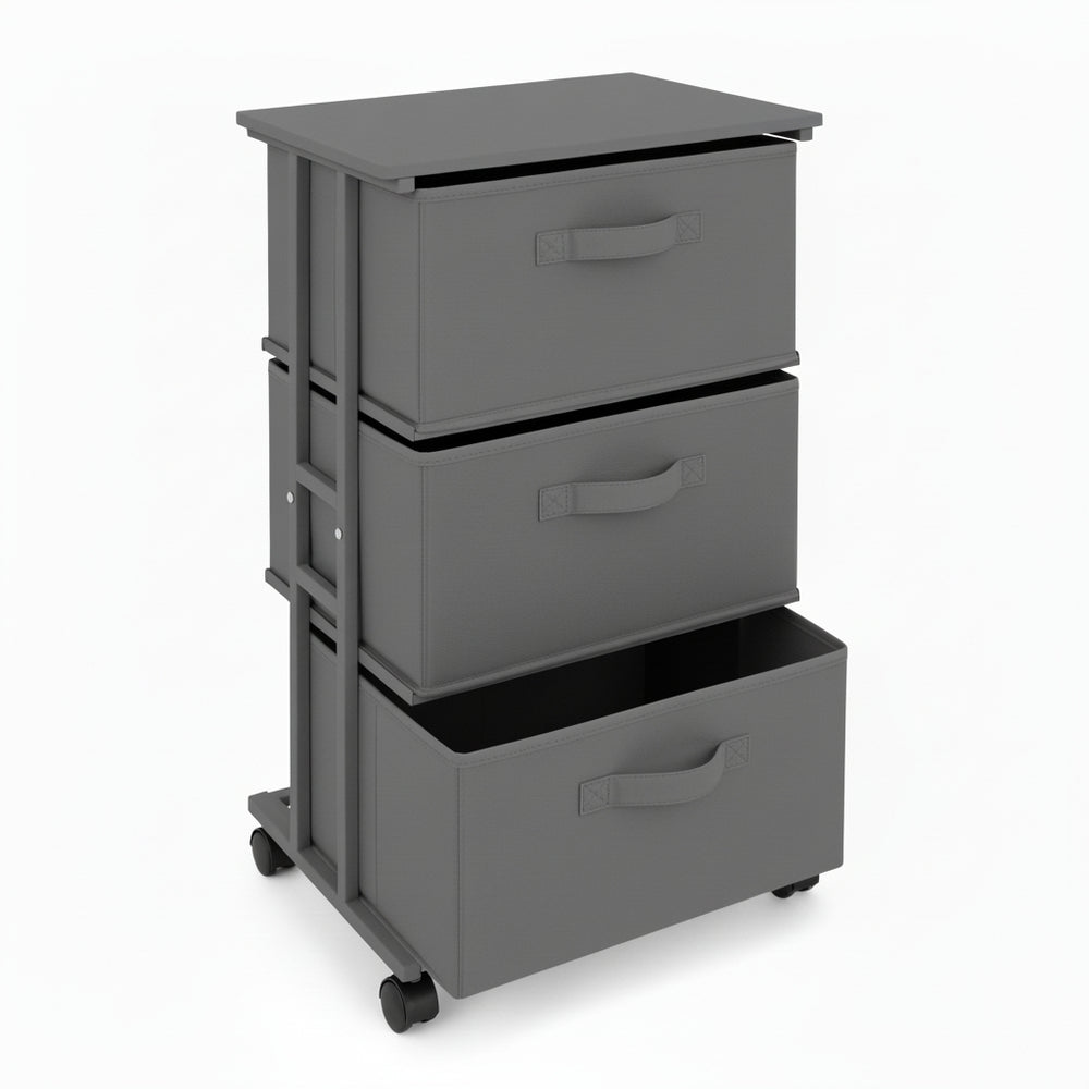CONCETTA Dresser Storage with 3 Drawers,Item Storage with Wheels, for Home Office
