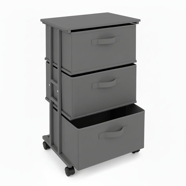 CONCETTA Dresser Storage with 3 Drawers,Item Storage with Wheels, for Home Office