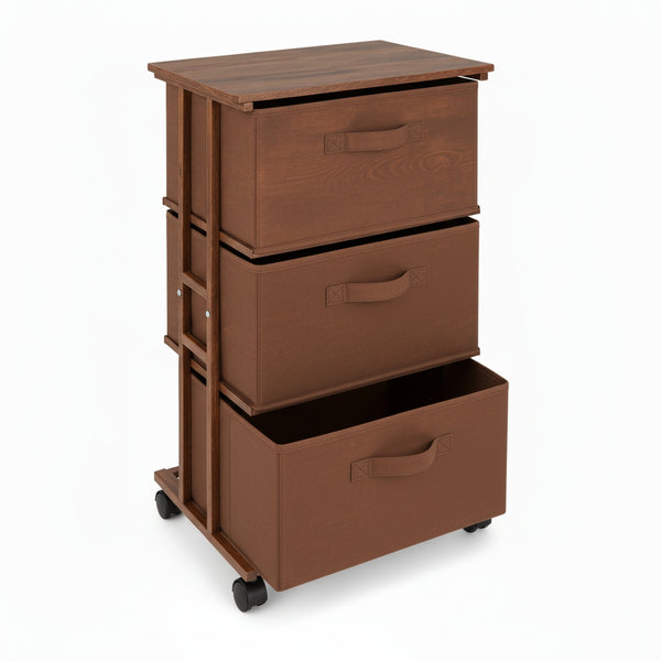 CONCETTA Dresser Storage with 3 Drawers,Item Storage with Wheels, for Home Office