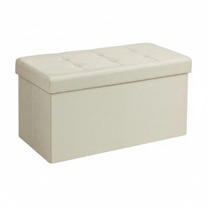 CONCETTA 43" Storage Ottoman Bench, Foldable Storage Chest, End of Bed Foot Stool with Padded Seat, Bedroom Bench, Support 660lbs