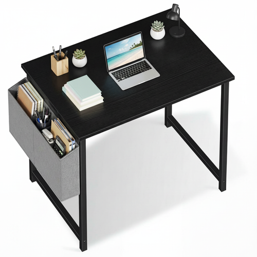 CONCETTA Computer Writing Desk with Storage Bag, Steel Frame for Home Office Study