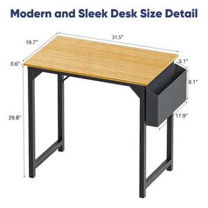 CONCETTA Computer Desk - 32/40/47/55/63 inch Student Kids Study Wooden Desk with Headphone Hook and Storage Bag for Bedroom, Living Room, Study Room