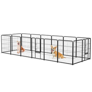 CONCETTA Dog Playpen - Collapsible Portable Pet Pen, High Metal Sport Puppy Pen with Gate for Garden, Patio, RV Camping