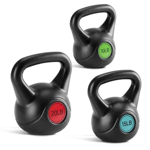 SHOUFTW Powder-Coated Kettlebell with a Cast Iron Core, with a Non-Slip Handle and Flat Base, Suitable for Fitness Training, Durable for Strength Training