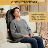 CONCETTA Back Massager with Heat, Vibrating Heating Pad for Back, Massage Chair Pad for Pain Relief Deep Tissue for Home Office Use, Gift for Parents