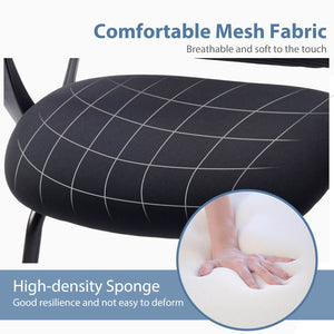 CONCETTA Ergonomic office chair - with storage basket, no wheels, breathable back, suitable for office, bedroom, living room.