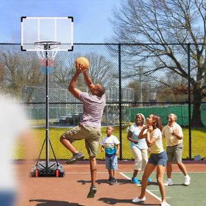 CONCETTA Basketball Hoop, Adjustable Portable Outdoor Indoor for Youth Adults Kids Driveway Backyard Sturdy Durable Goal System