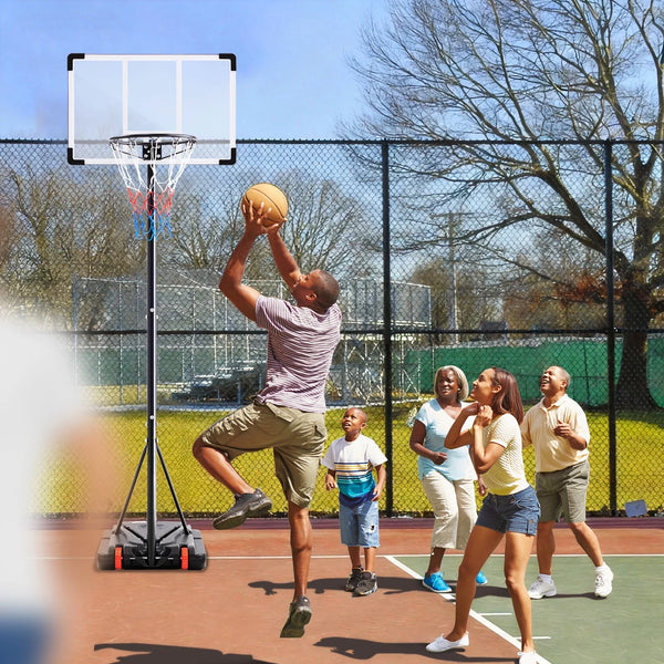CONCETTA Basketball Hoop, Adjustable Portable Outdoor Indoor for Youth Adults Kids Driveway Backyard Sturdy Durable Goal System