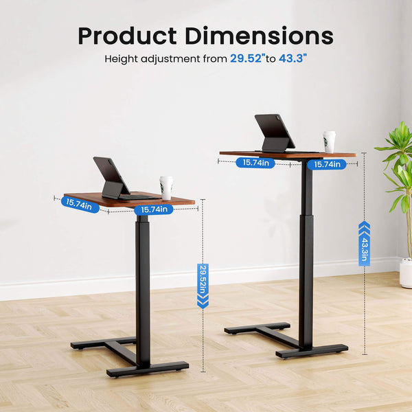CONCETTA Adjustable bedside tables - on wheels, rolling laptop tables, mobile standing desks, hospital and home bed tables