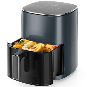 CONCETTAAir Fryer 12-in-1, Compact & Large 6-Qt with Window Square Air Fryer, Roast, Reheat, Dehydrate, Bake, Steam with 400F
