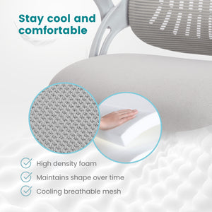 JOINSUN Ergonomic Office Home Desk Mesh Fixed Armrest