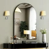CONCETTA Bathroom Mirror, Decor Arched Wall Mirror, Bedroom Vanity Mirror with Metal Frame