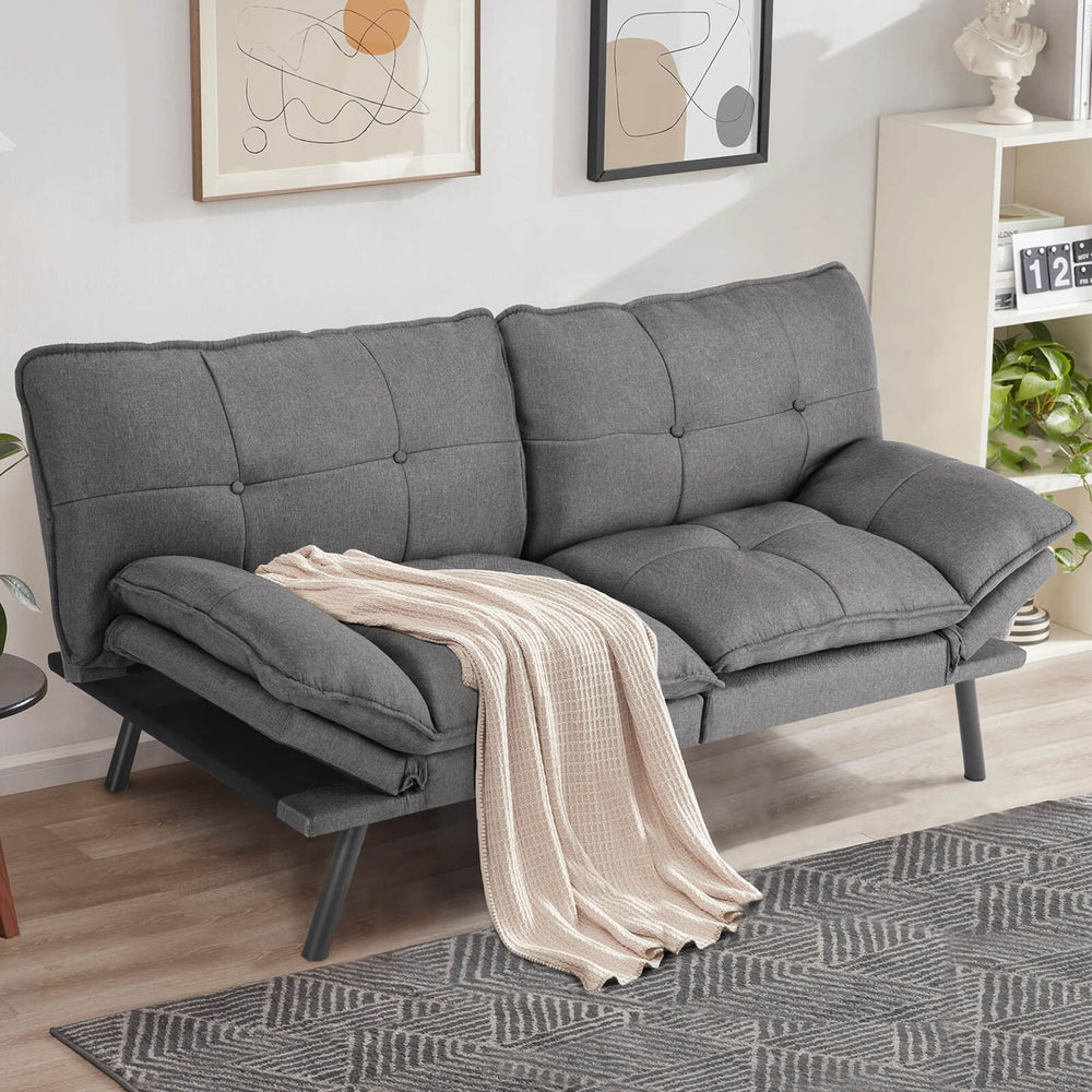 CONCETTA Sleeper Futon Sofa Couch Bed-Memory Foam Couch, Convertible Living Room Couch, Apartment, Studio, Office, Meeting, Living Room