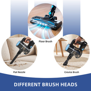 CONCETTA Cordless Vacuum Cleaner with Self-Standing, LED Screen, Lightweight Powerful Suction, 6-in-1 Rechargeable for Home Carpets, Pet Hair, Hardwood Floors