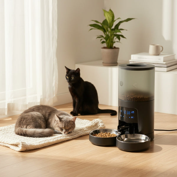 CONCETTA Automatic Pet Feeder - Programmable Timed Dry Food Dispenser, Smart Automatic Pet Feeder with APP Control, Voice Recorder & Portion Control,