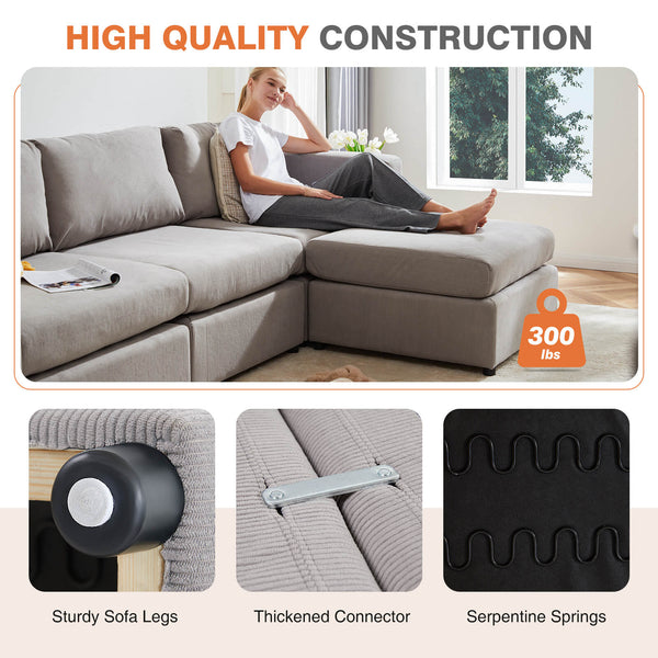 CONCETTA Convertible Sleeper Sofa Bed - Modular Sectional Sofa Set for Living Room, for office, living room, bedroom