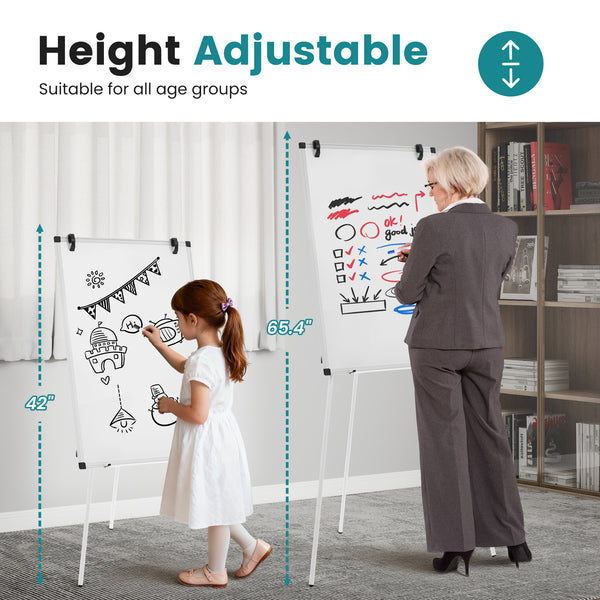 SHOUFTW Magnetic Whiteboard with Stand, Portable Dry Erase Board with Adjustable Tripod Easel for Office, Classroom, Home