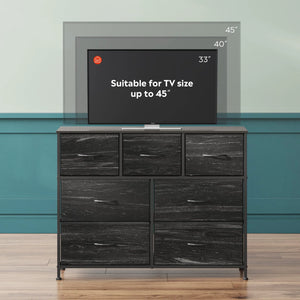 CONCETTA 7-Drawer Fabric Storage Cabinet for Adults, TV Cabinet Sideboard, Organizer Furniture for Living Room, Office, Kitchen, Hallway