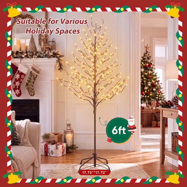 CONCETTA Lighted Star Tree, Christmas Tree with Warm White LED Lights, Adjustable Branches for Indoor Outdoor Yard Porch Decor